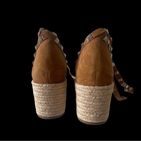 MARC FISHER Jazlyn Studded Ankle Strap Espadrille Wedge Sandals - Picture 3 of 5